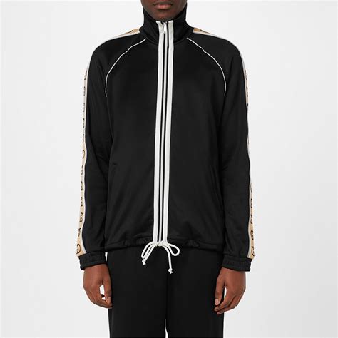 gucci tracksuit black and white|Gucci ribbon tracksuit top.